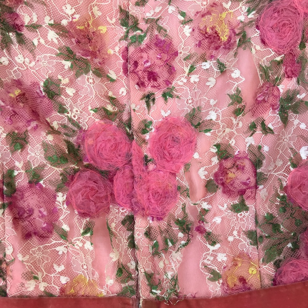 True Vintage 1950s Pink Floral Swing Dress - Picture 6 of 8